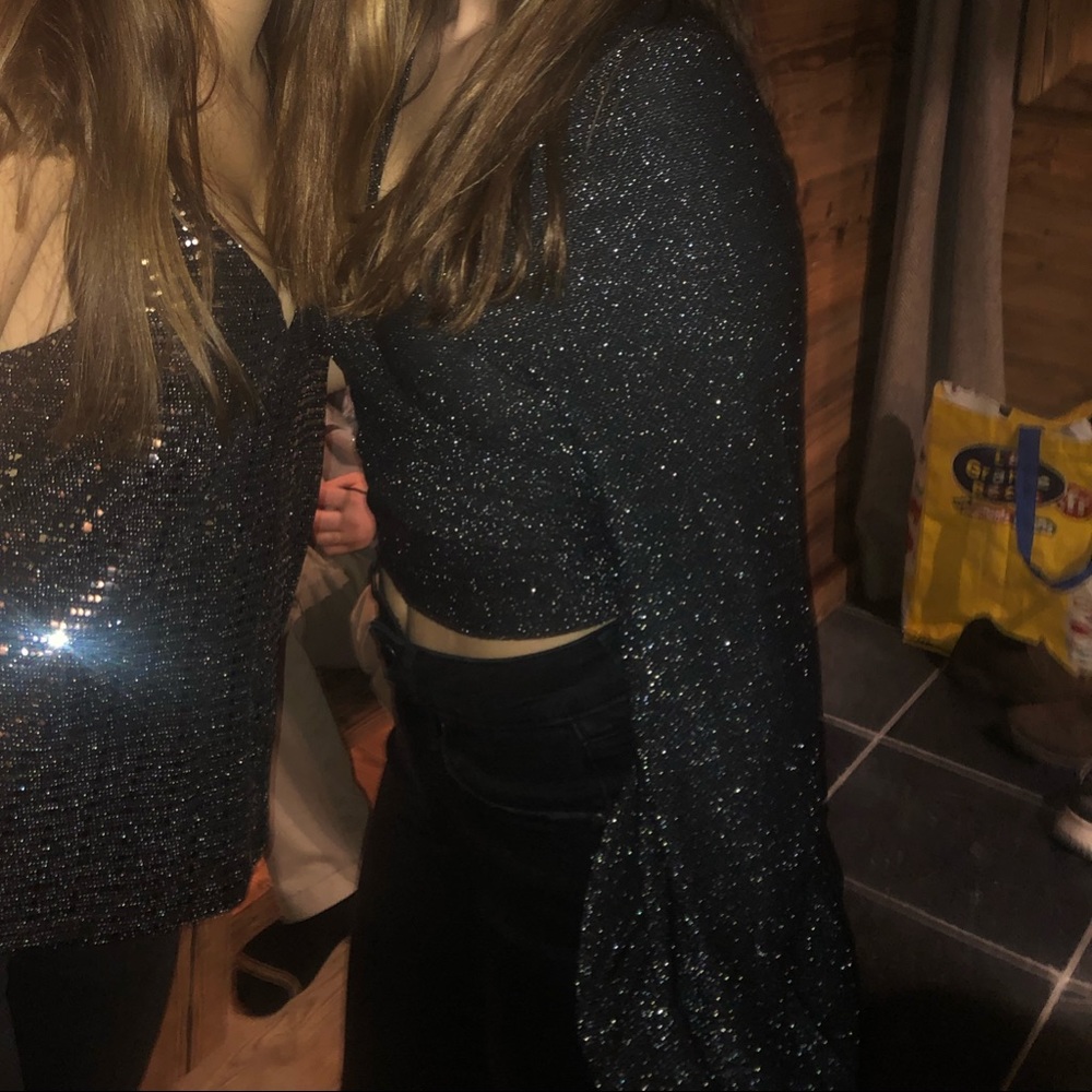 long sleeve sparkly top from PARIS